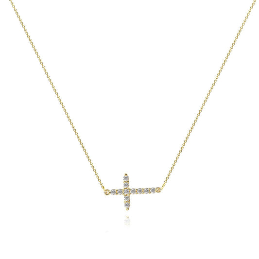 18K Gold-Plated Stainless Steel Cross Necklace