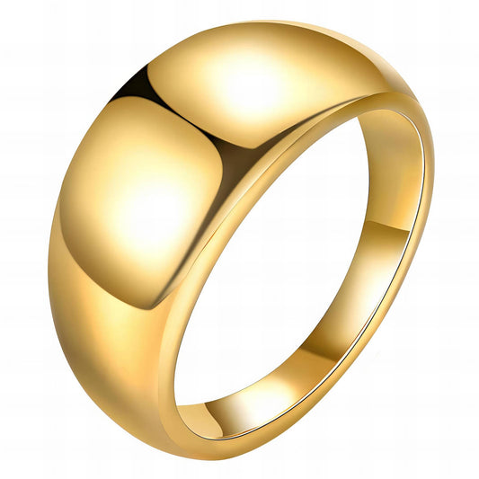 18K Gold-Plated Stainless Steel Dome Ring