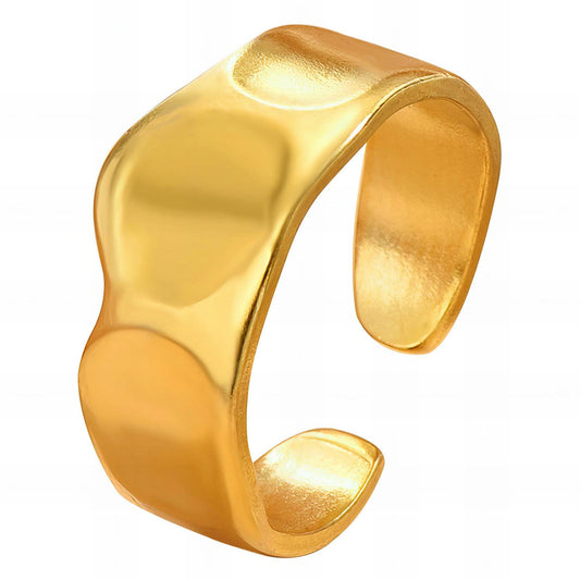 18K Gold-Plated Stainless Steel Double Dome Ring