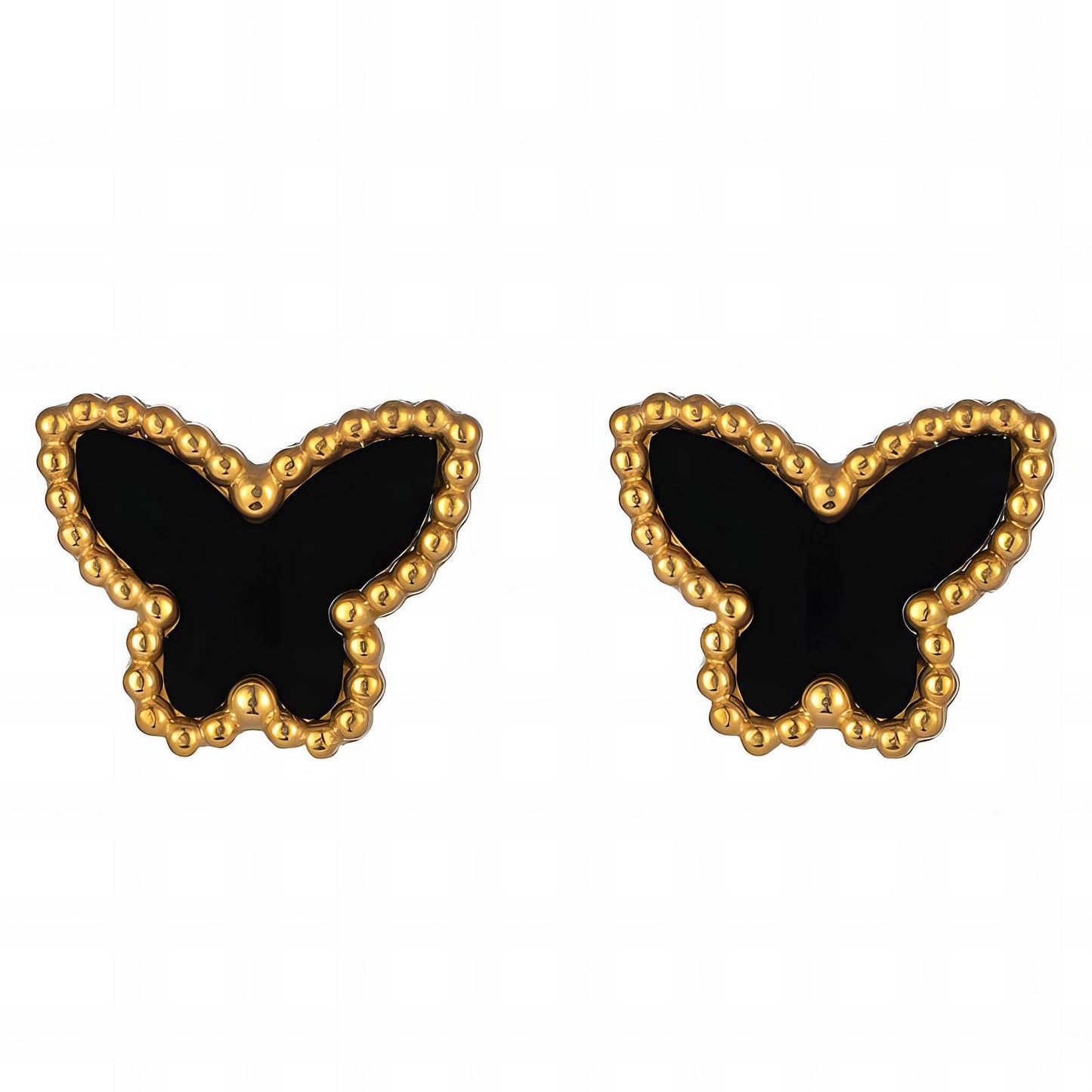 18K Gold-Plated Stainless Steel Butterfly Earrings